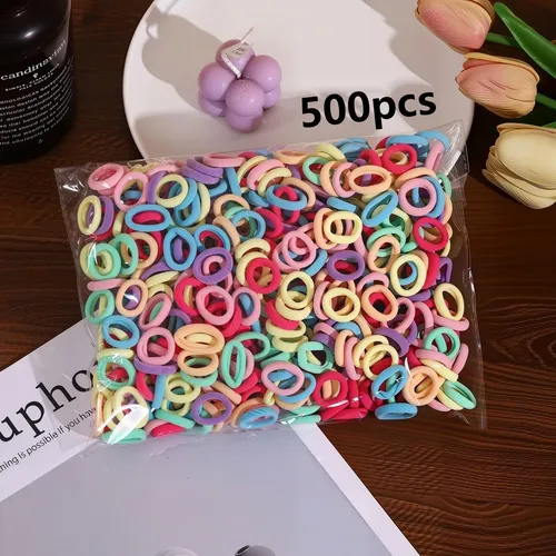 Pack 500 Ligas Elásticas Para Niñas, Colores Enviados Al