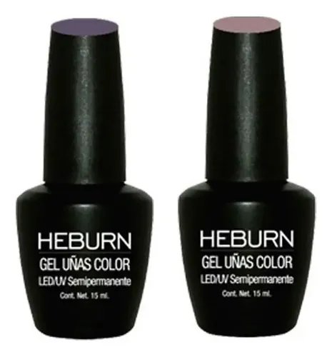 Esmalte de Uñas Semipermanente Heburn 15mL Pack 2 Colores a Elección
