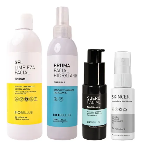 Skincare Biobellus Facial Piel Mixta Rutina Diaria Profunda