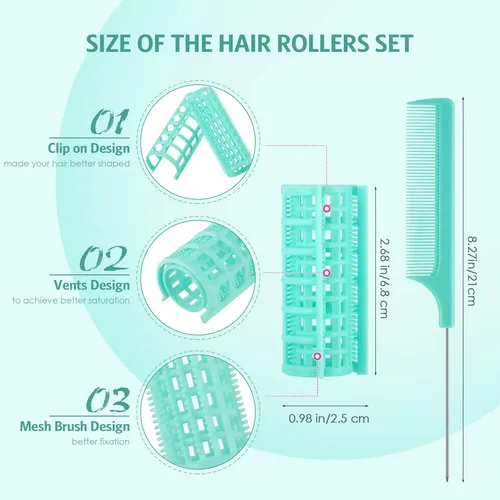 Hair Roller Syhood, 20 Unidades, Rizadores De Pelo De Plásti