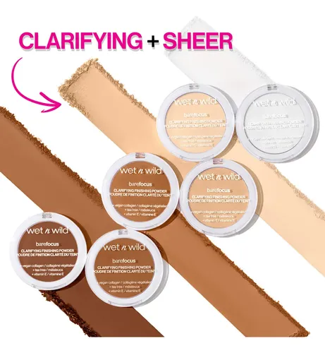 Wet n Wiild Polvo Fijador de Maquillaje Compacto Bare Focus Clarifying Translucido