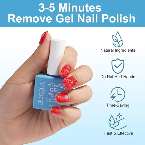 Removedor De Esmalte De Uñas En Gel Shanwu 15ml Rápido Y