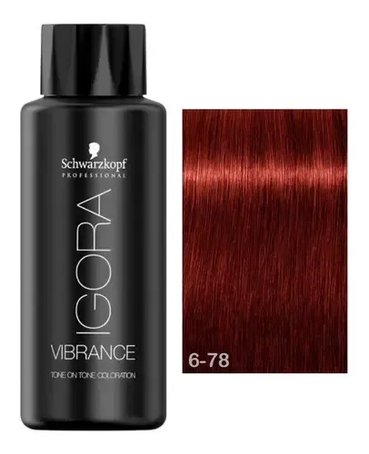 Tinte En Gel Tono Sobre Tono 60ml Igora Vibrance Schwarzkopf Tono 6-78
