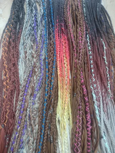 Set X 12 Dreadlocks Boho Trenzas Extension Pelo Moda Verano