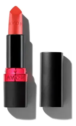 Labial en Barra Avon Ultra Color Ultra Mate Rojo Anaranjado