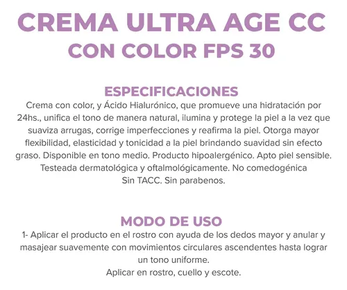 Dermaglós Ultra Age Cc Cream Fps30 Corrige Imperfecciones