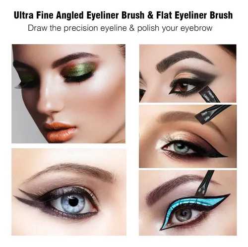 Set De Brochas De Maquillaje Banidy, Delineador De Ojos, Bro