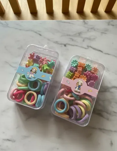 2 Set De Colitas Y Mini Broches Para El Pelo Cabello