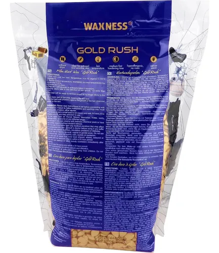 Cera Dura Waxness Gold Rush  1.65 Lb (750 G) Sin Resina