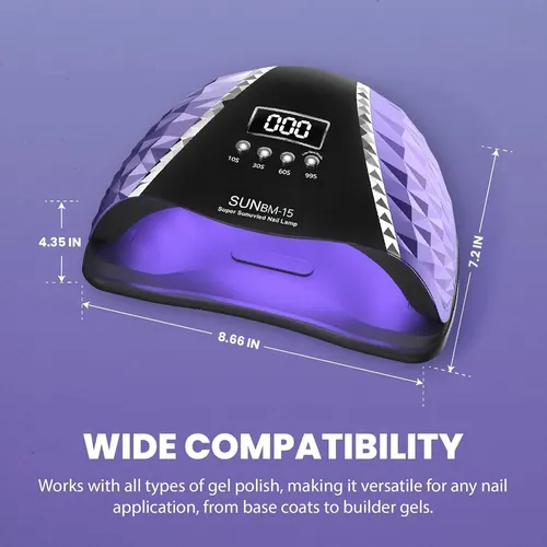 Lámpara De Uñas Uv Led 180w Manicurefx Con Sensor Y Lcd