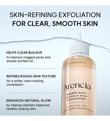 Arencia Eraser Shot Tónico Exfoliante Ácido Glicólico 200ml