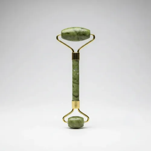 Masajeador Rodillo Facial Corporal Piedra Jade Verde Lfme