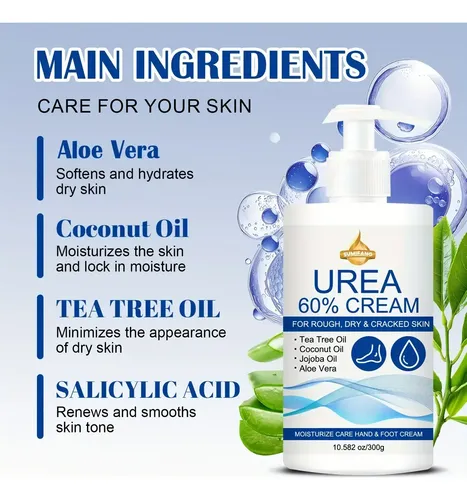 Crema Urea 60% Manos Y Pies Piel Seca Y Agrietada 300g Coconut Oil