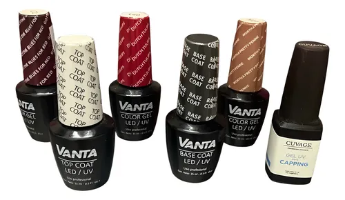 Vanta Esmaltes, Base Y Top Coat Gel Uñas Semipermanentes