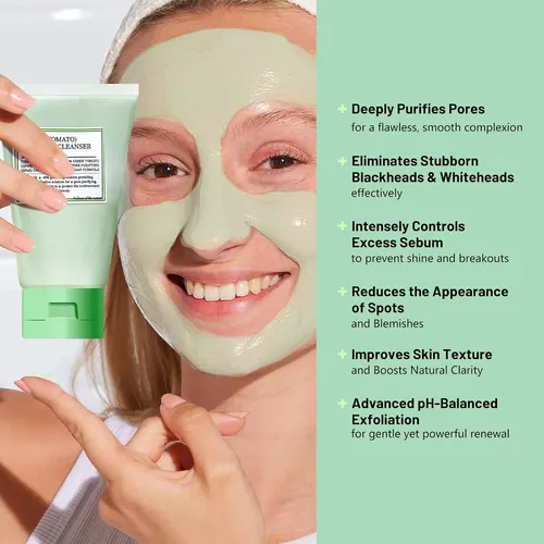 =mascarilla De Arcilla De Tomate Verde, Tratamiento Con Sebo