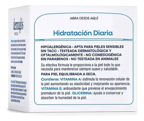 Dermaglós Facial Crema Hidratación Diaria 72hs Piel Seca