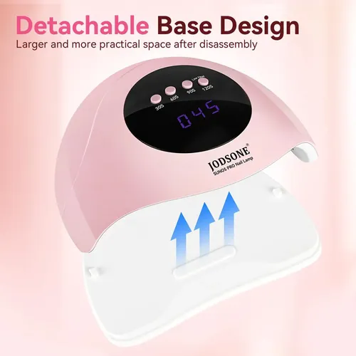 Lámpara Uv Led Para Uñas Rosa Con 4 Tiempos Y Sensor