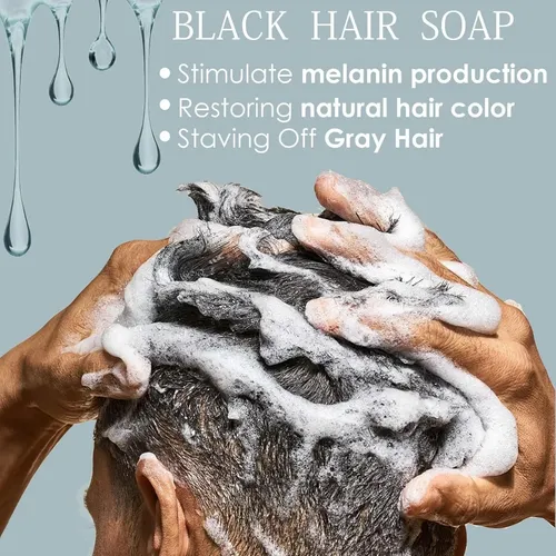 Jabón Para Revertir Canas (paquete De 3) Y Champú Negro.