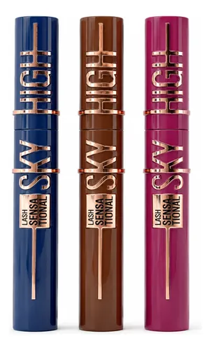 X3 Mascara Color Sky High Tei Rosa Marrón Azul 24h Original