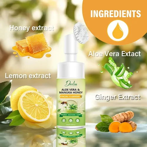 Limpiador Facial De Aloe Vera Y Miel Limpia, Nutre E Hidrata