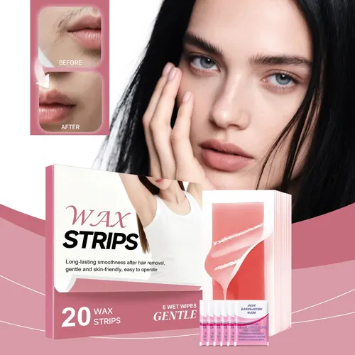 Tiras De Cera Útiles Para Quitar, 20 Unidades De Cera Facial