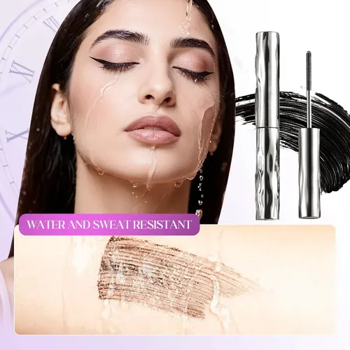 Máscara Rímel Negra Waterproof Rizo Largo 3d Natural