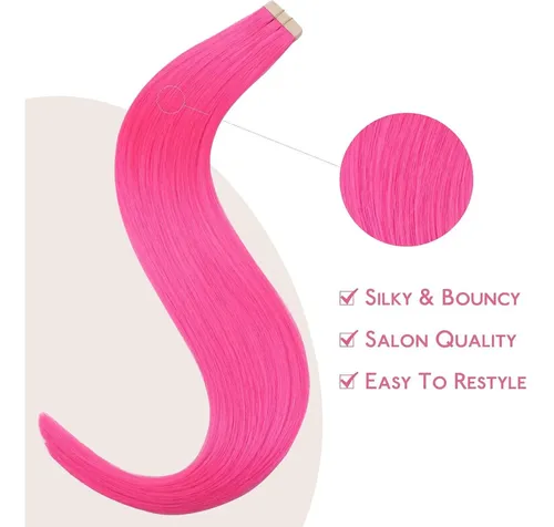 Extensiones De Cabello Con Cinta Wennalife Hot Pink 14” 25