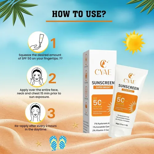 Protección Solar Spf50 De Cyae 50 G Con Ácido