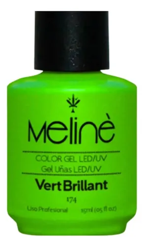 Esmalte Meline Nuevos Colores Gel Uv/led Semip. X 15 Ml Color 174 Ver Brillant