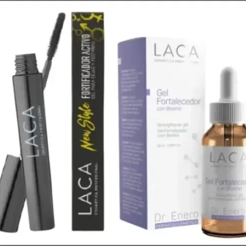 Gel Fortalecedor Con Biotina + Fortificador De Pestañas Laca