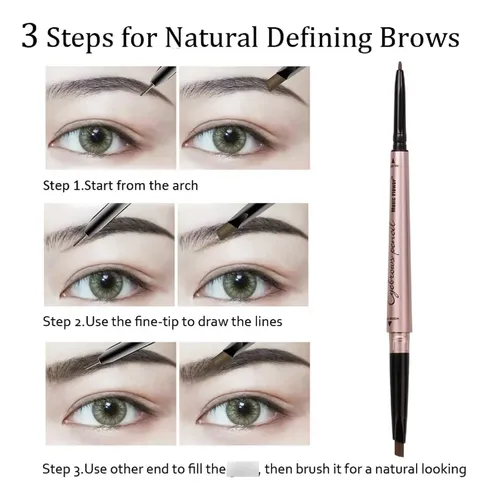 Lápices De Cejas Marrón Oscuro 2 Unidades Maquillaje Profesi