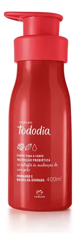Crema hidratante Tododia Fresa y Vainilla Natura 400 ml Fresa y Vainilla