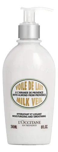 Fluido para cuerpo L’Occitane Velo de leche de almendra en dosificador 240mL almendras