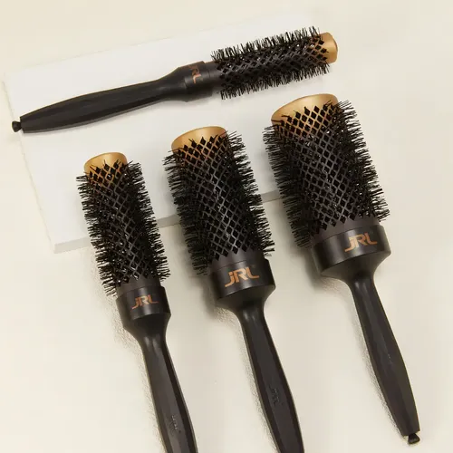 Cepillo Para Cabello Profesional Jrl De Cerdas Mixtas 43mm Color Negro