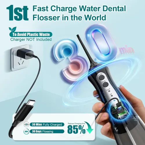 Nicefeel Agua Dental Flosser Teeth Pick – Carga Rápi…