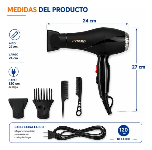 Secador De Pelo Profesional 2000w 5 En 1 Hytoshy