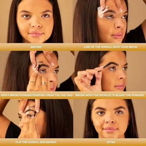 Kit De Cejas Fab Brows Duo With Plantillas Y Polvo
