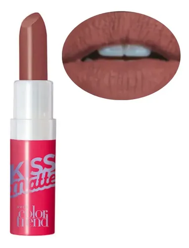 Lápiz labial hidratante Kiss Matte Color Trend Mousse Avon Nude Mousse