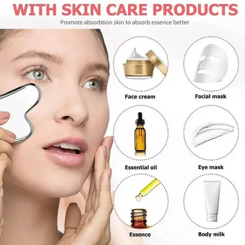 Masajeador Facial Y De Espalda Gua Sha De Acero Inoxidable