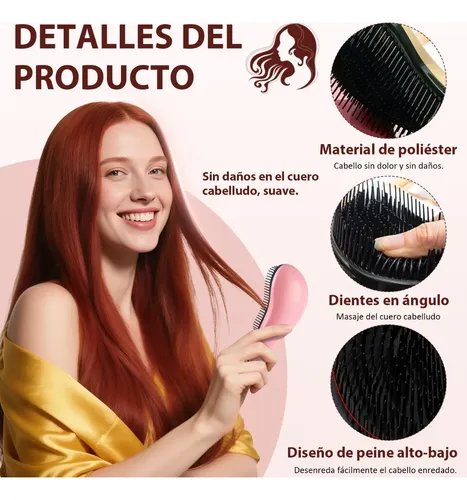 De 2 Cepillo Desenredante Pelo Rizado Peine Desenredador