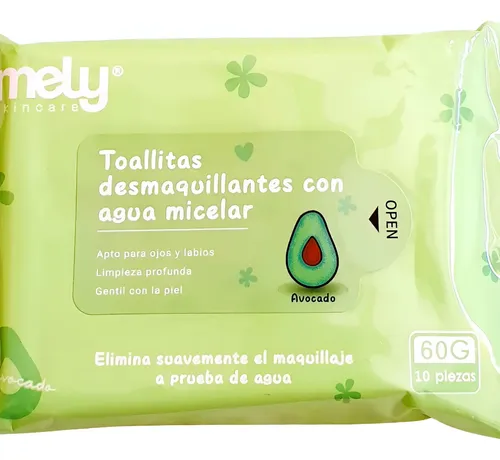 Toallitas Desmaquillantes X 5 Con Agua Micelar Mely Skincare