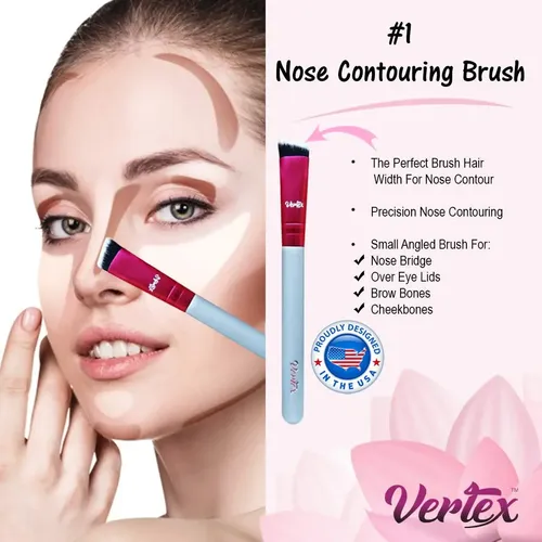 Juego De Brochas De Maquillaje Vertex Beauty Contorno Facial