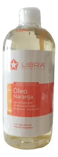 Aceite Corporal Libra Cosmética Pack 4 Naranja