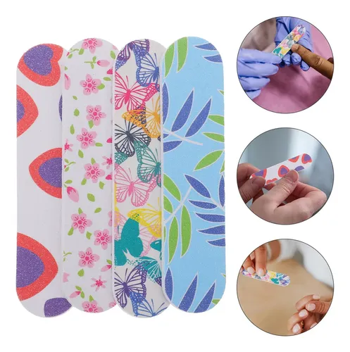 40 Piezas Limas De Uñas Mini 9 Cm Patrones De Tulipán