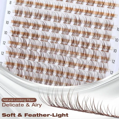 Pestañas En Racimos Yawamica Brown Lash Clusters Velour