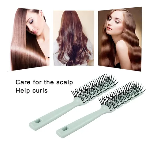 Cepillo De Pelo Bulk Fafortune Fashion Green Para Cabello Ri