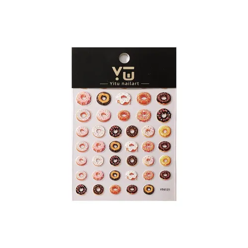 Pegatinas De Uñas Con Diseño De Donas Lindas