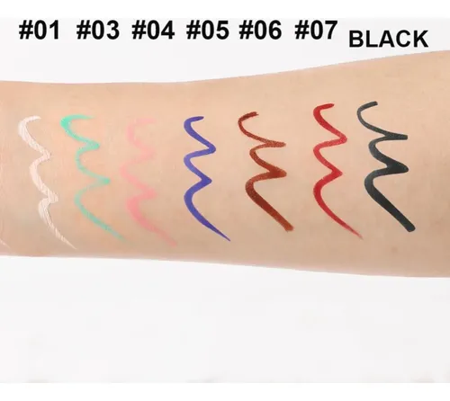 Eyeliner Con Sello Doble Cara Onarisae Negro Larga Duración