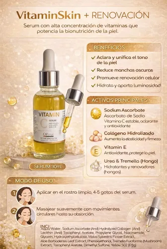 Combo Skincare Multivitamínico Limpieza+loción+sérum+crema