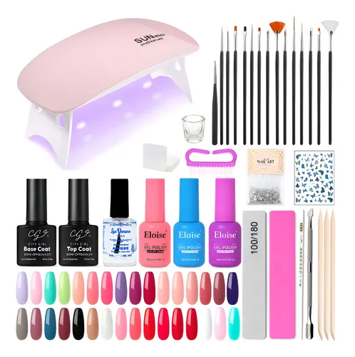 Kit Completo Profesional Uñas Semipermanentes X36 Piezas